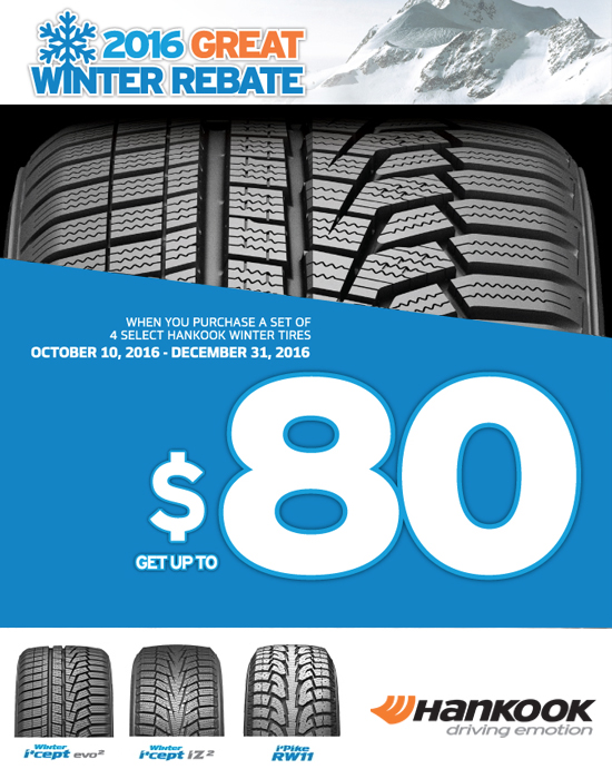 Hankook Great Winter Rebate  Kost Tire and Auto – Tires and Auto Service –  Pennsylvania and New York